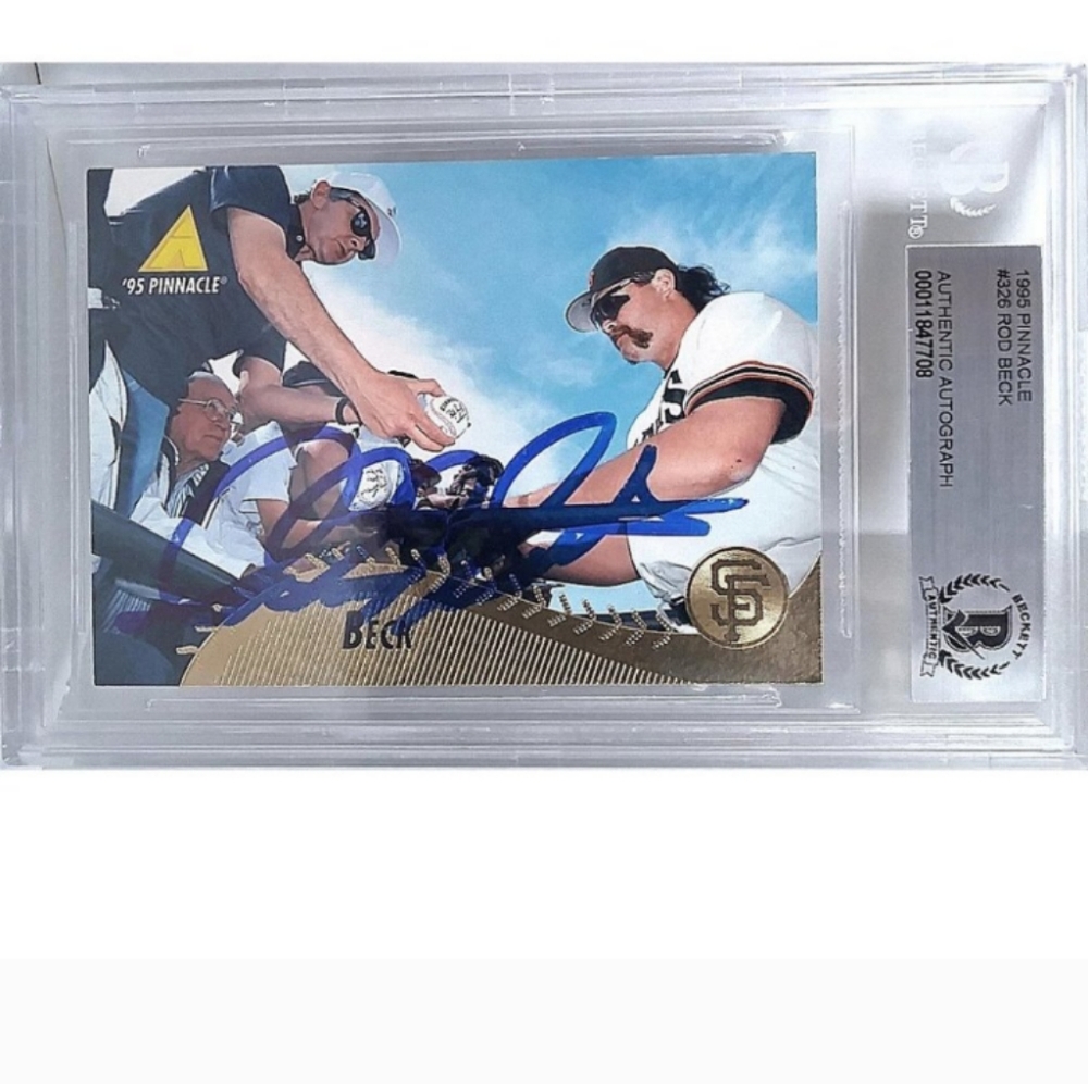 Rod Beck Giants Signed 1995 Pinnacle Baseball Card